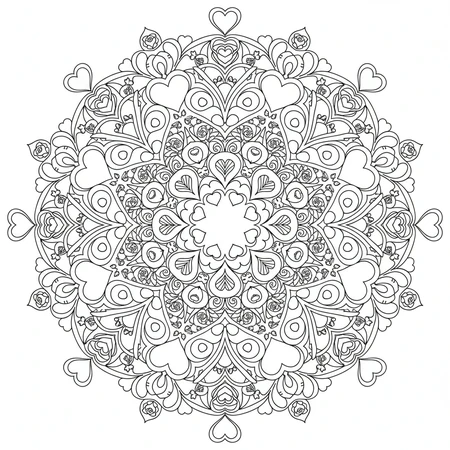 Mandala Saint-Valentin #5