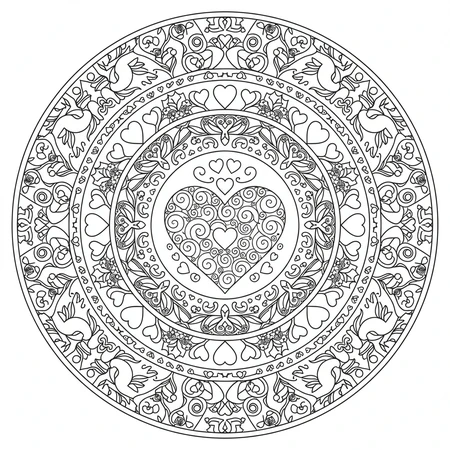 Mandala Saint-Valentin #3