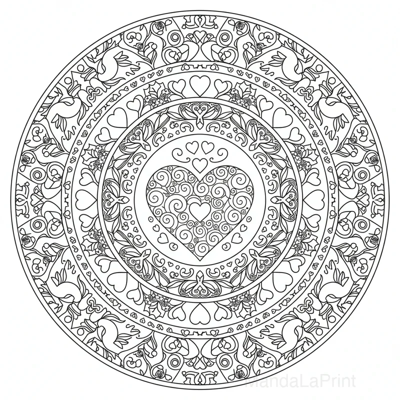 Saint-Valentin Mandala #3