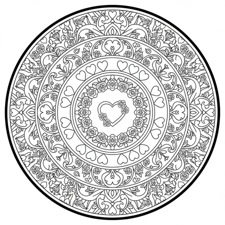Mandala Saint-Valentin #6