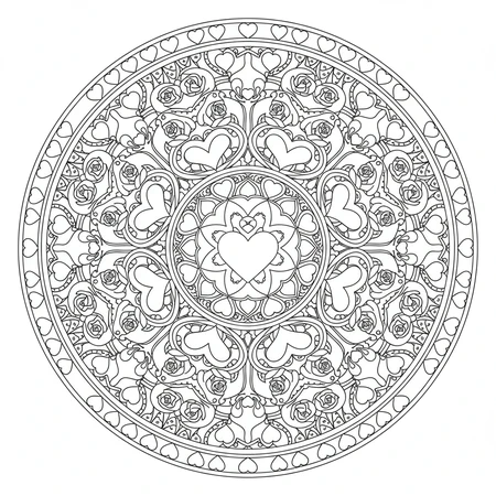 Mandala Saint-Valentin #10