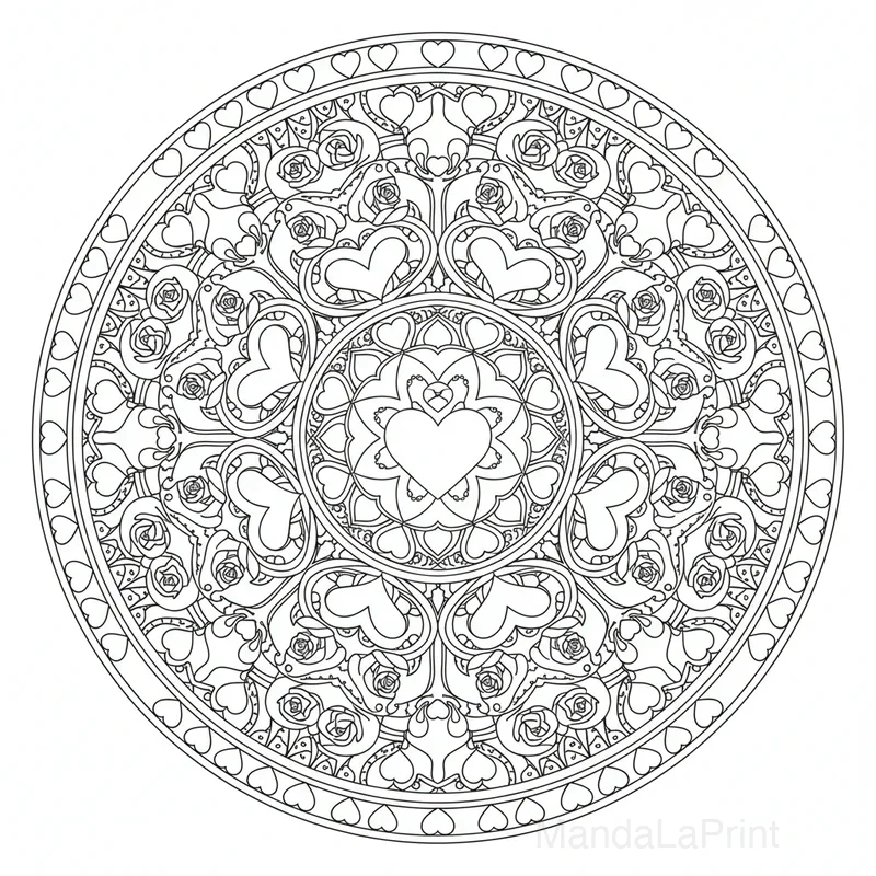 Saint-Valentin Mandala #10
