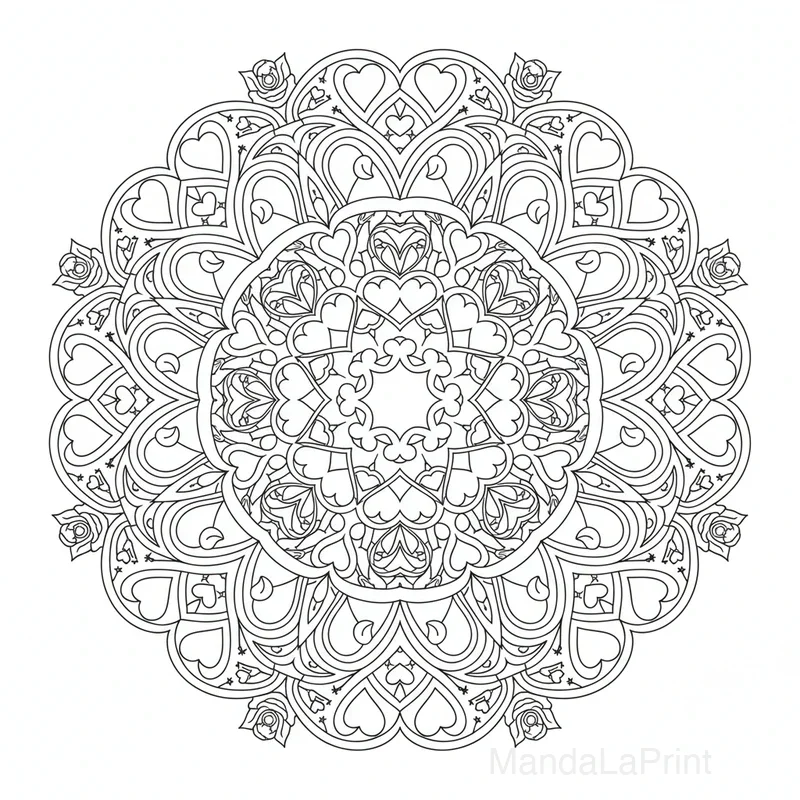 Saint-Valentin Mandala #19