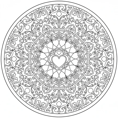 Mandala Saint-Valentin #9
