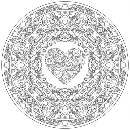 Mandala Saint-Valentin #16