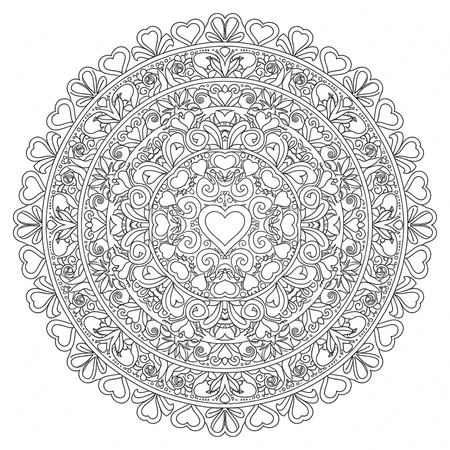 Mandala Saint-Valentin #12