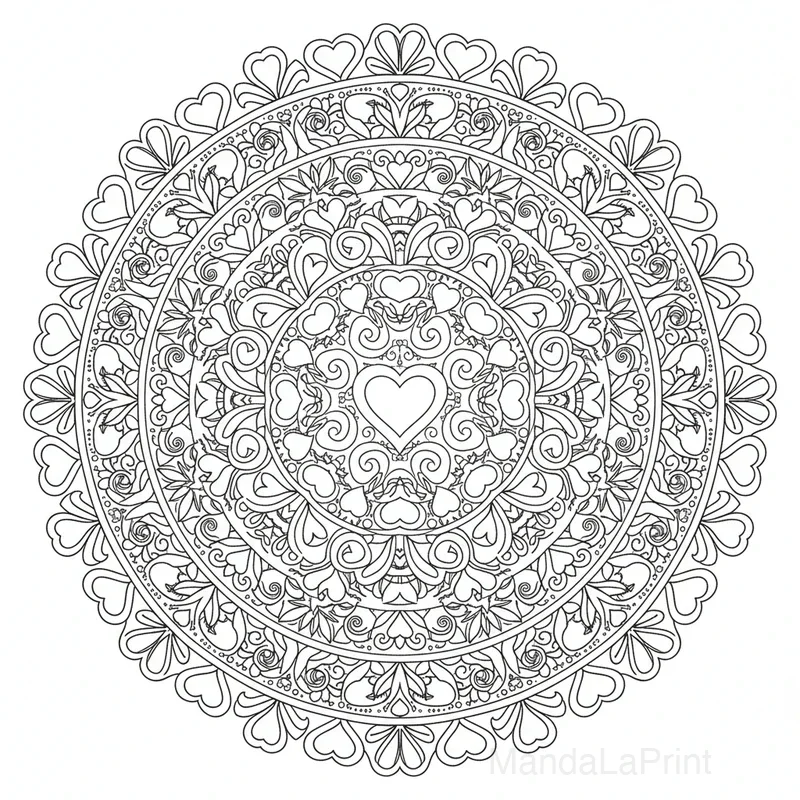 Saint-Valentin Mandala #12