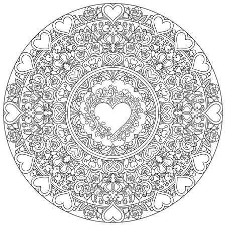 Mandala Saint-Valentin #17