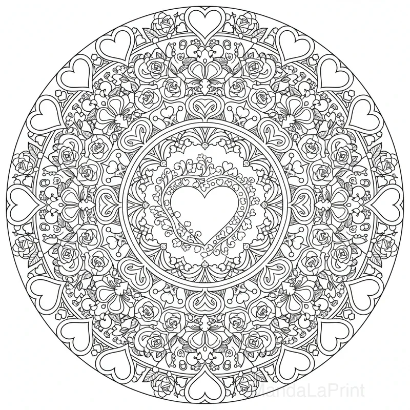 Saint-Valentin Mandala #17