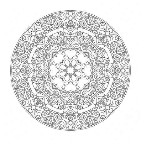 Mandala Saint-Valentin #4