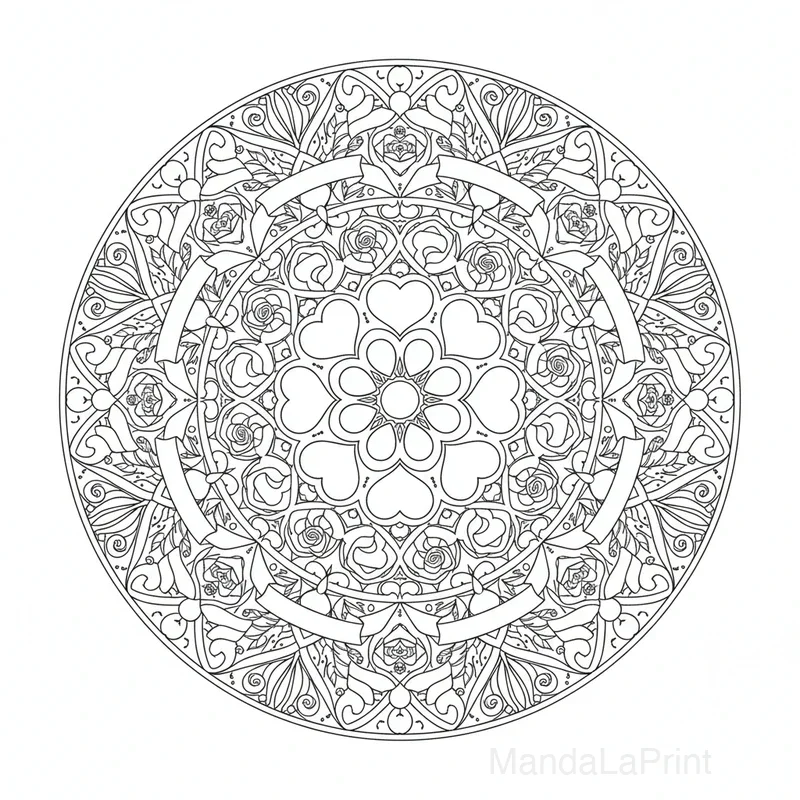 Mandala Saint-Valentin #4