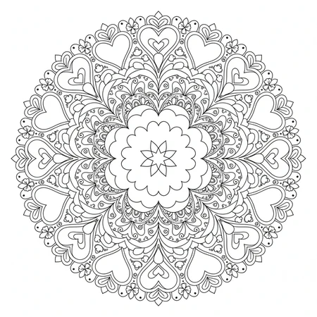 Mandala Saint-Valentin #8