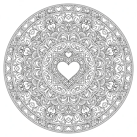 Mandala Saint-Valentin #13