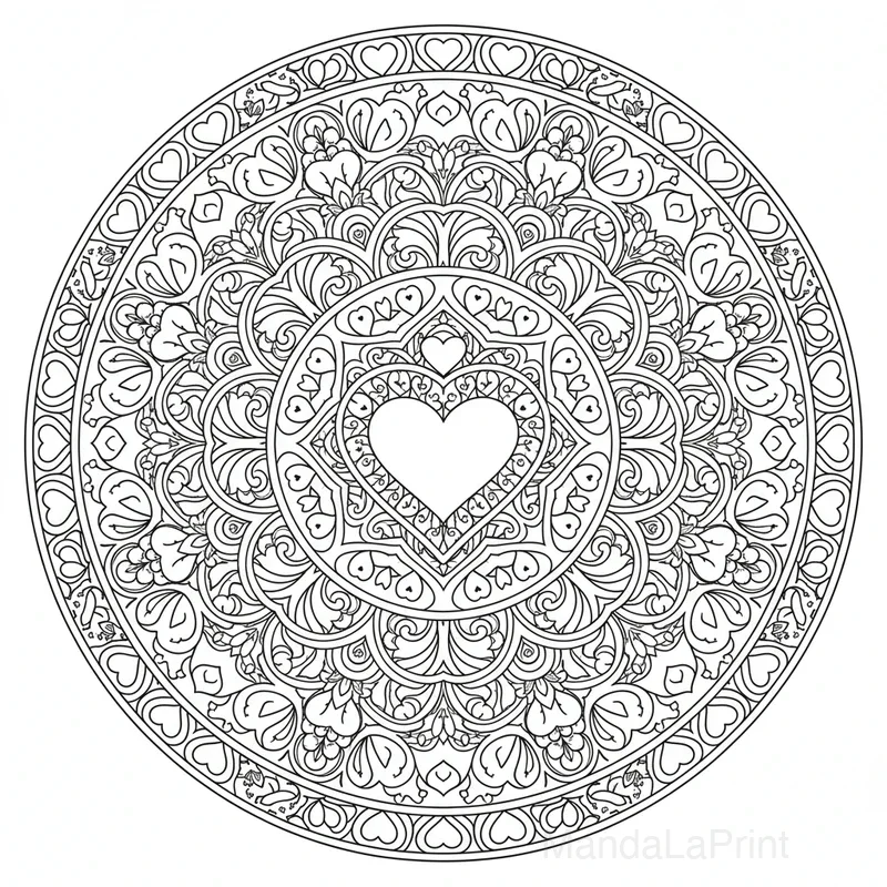 Saint-Valentin Mandala #13