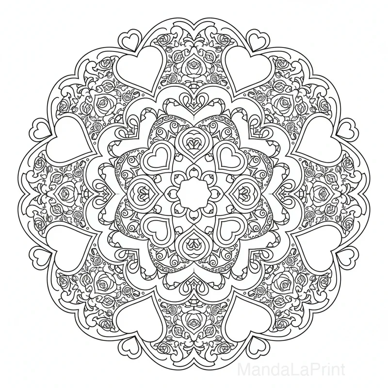 Saint-Valentin Mandala #18