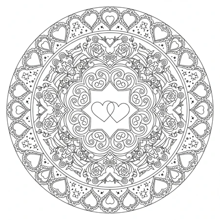 Mandala Saint-Valentin #1