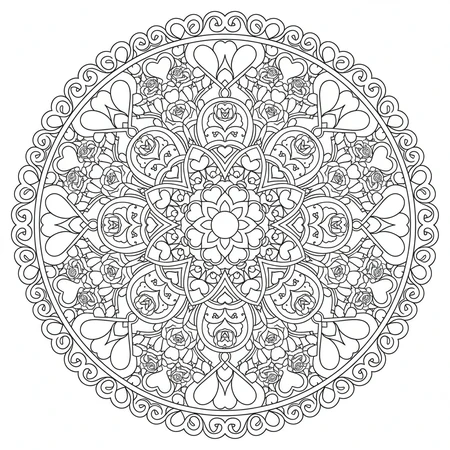 Mandala Saint-Valentin #20