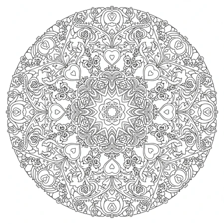Mandala Saint-Valentin #11