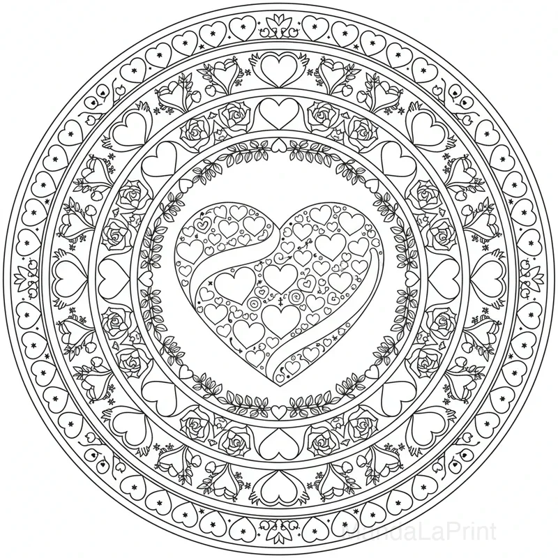 Saint-Valentin Mandala #14