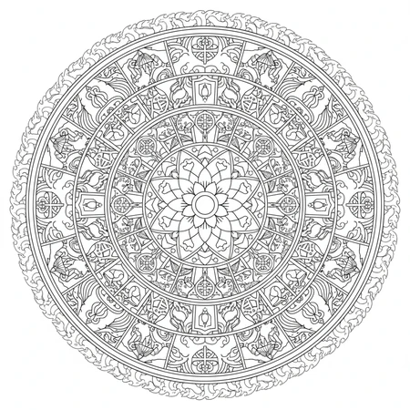 Mandala Tibétain #1