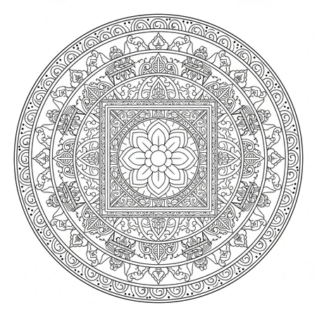 Mandala Tibétain #9
