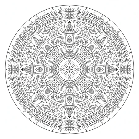 Mandala Tibétain #14