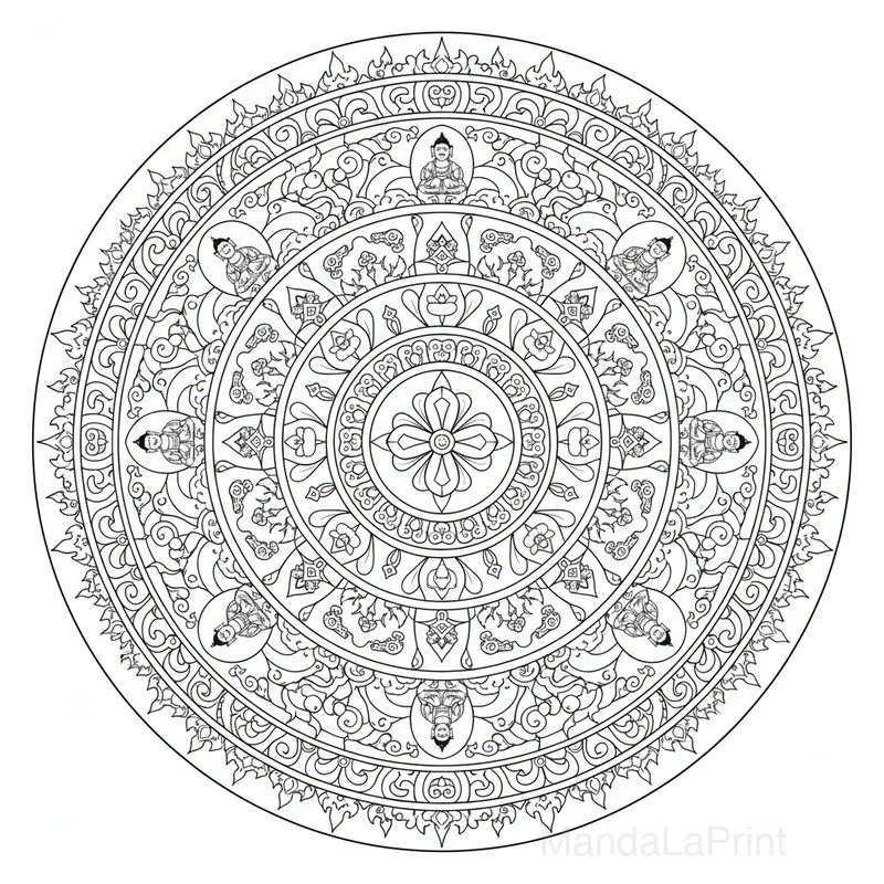 Tibetisches Mandala #14