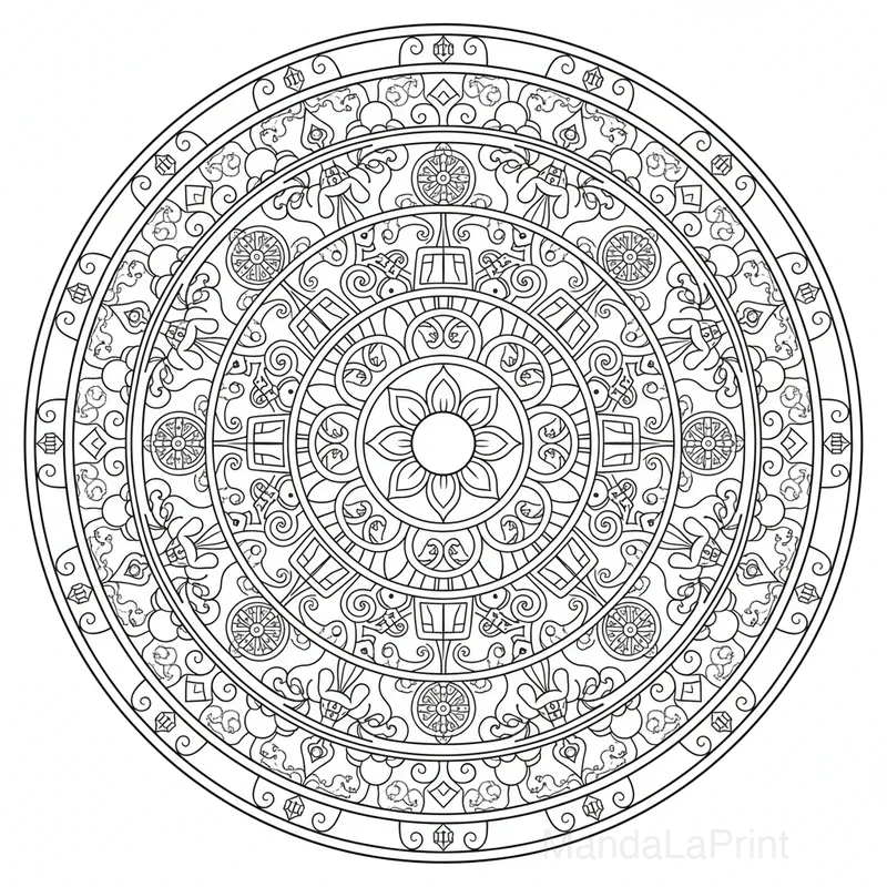 Tibétain Mandala #3