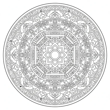 Mandala Tibétain #8