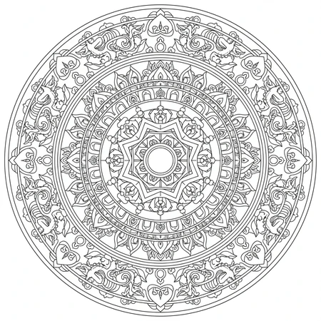 Mandala Tibétain #7
