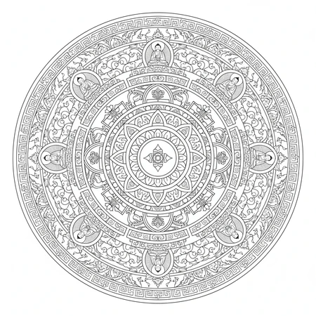 Mandala Tibétain #17