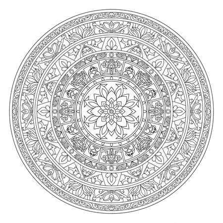 Mandala Tibétain #18
