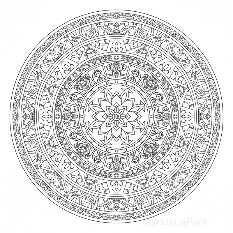 Tibétain Mandala #18