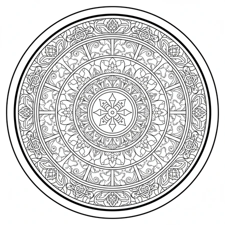 Mandala Tibétain #19