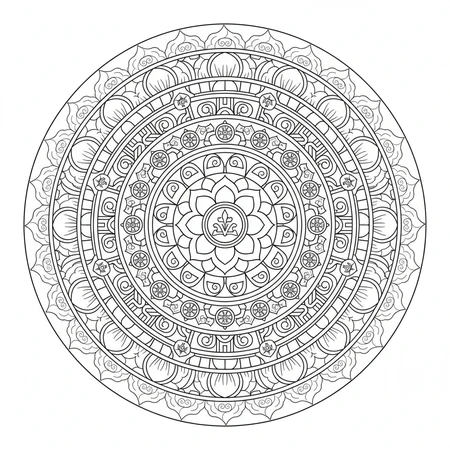 Mandala Tibétain #11