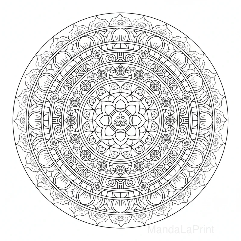 Tibétain Mandala #11