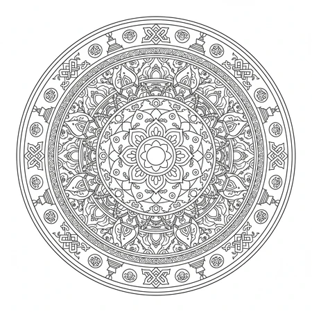 Mandala Tibétain #16