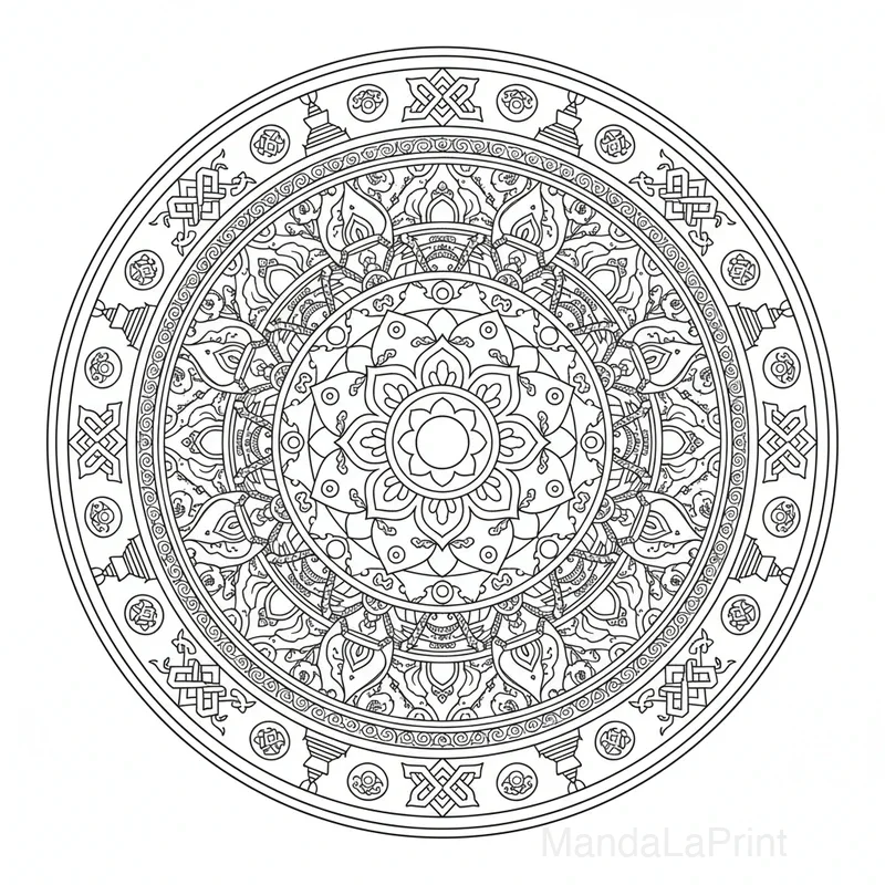 Tibétain Mandala #16