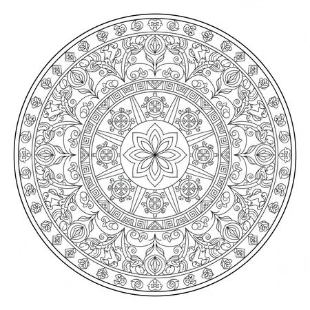 Mandala Tibétain #13
