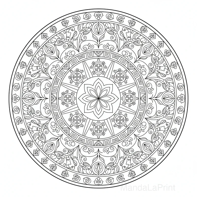 Tibétain Mandala #13