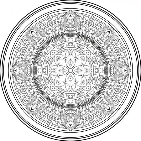 Mandala Tibétain #20