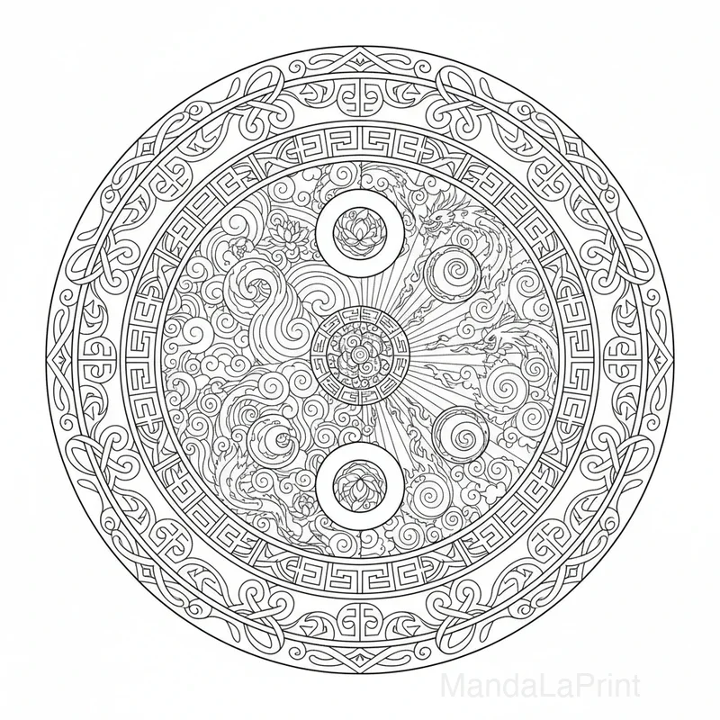 Yin Yang Mandala #7