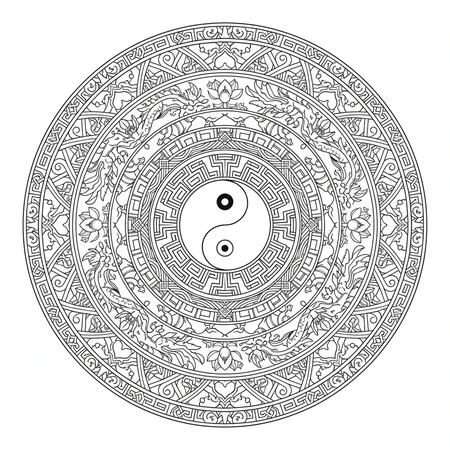 Mandala Yin Yang #5