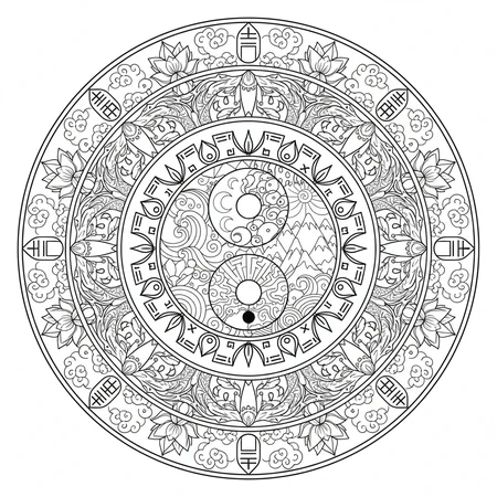 Mandala Yin Yang #4
