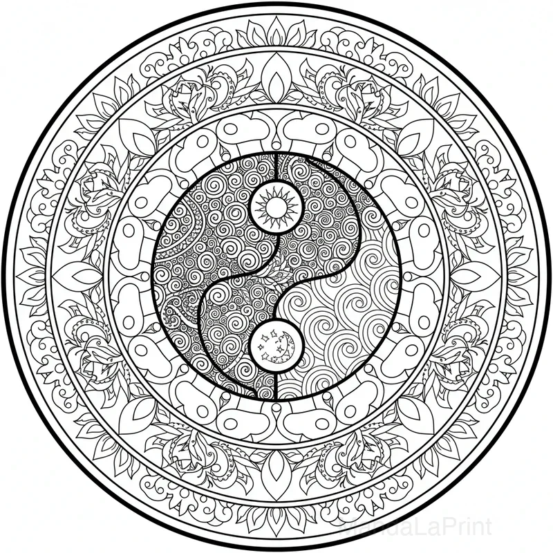 Yin Yang Mandala #13