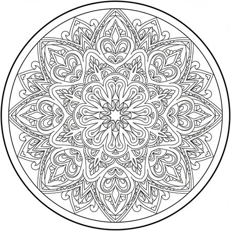 Coloriage Mandala Zentangle #13