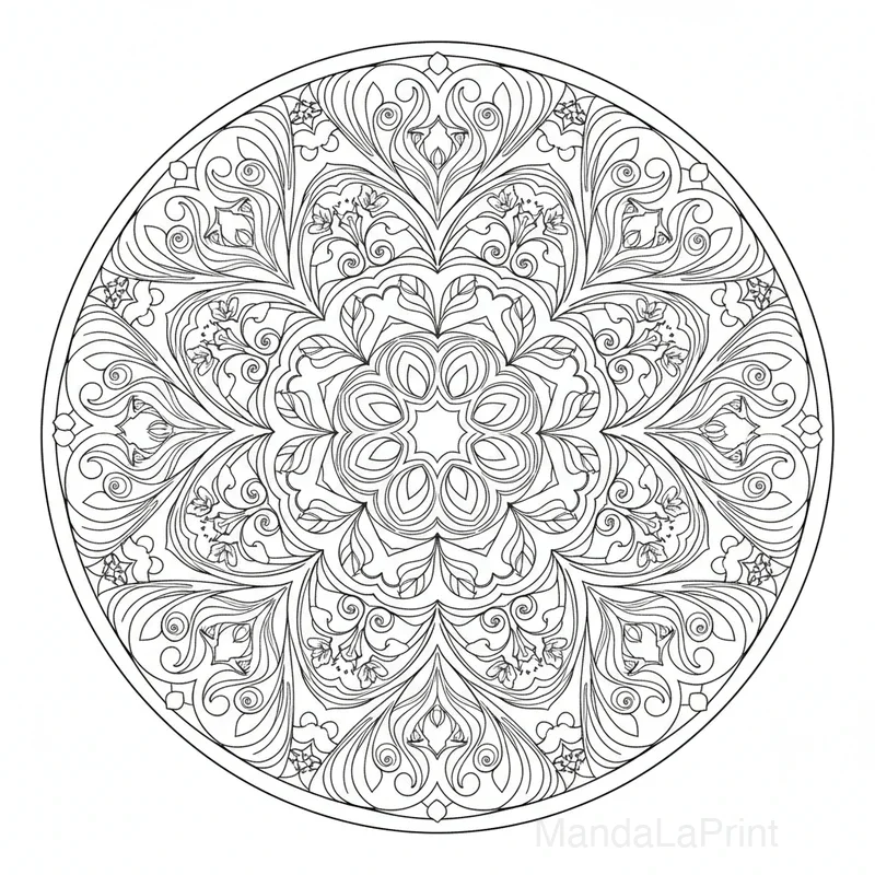 Art Nouveau Mandala #19