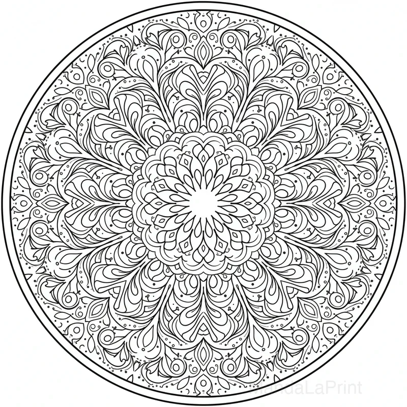 Zentangle Mandala Coloriage #9