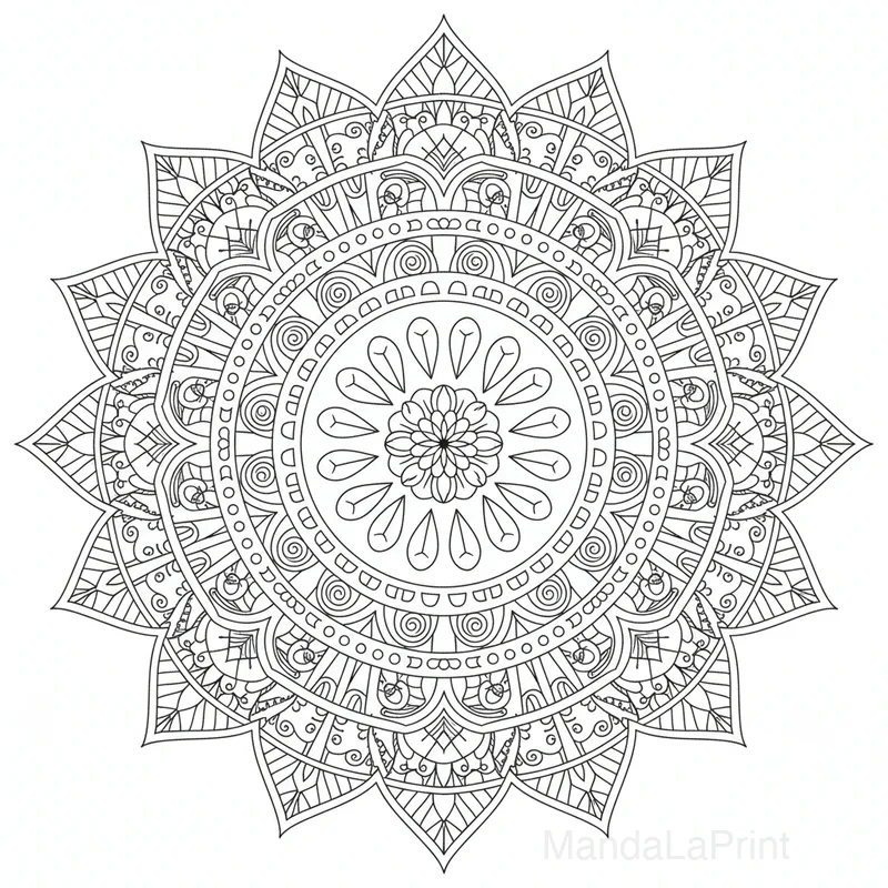 Bohemian Pattern Mandala #6