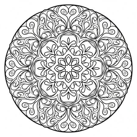 Mandala Courbes Organiques #25